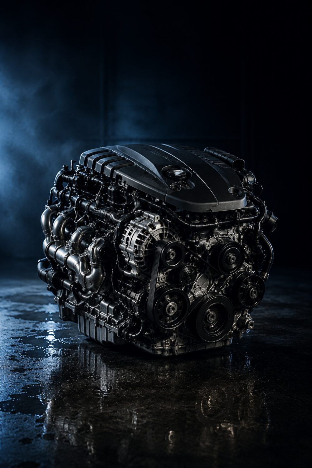 Motor automotivo em detalhe, manutenção de motor e performance